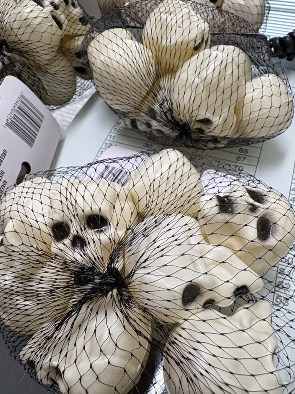 Unbranded Cream Decorative Skull Ornaments - Set of Accent Skulls 8 pc